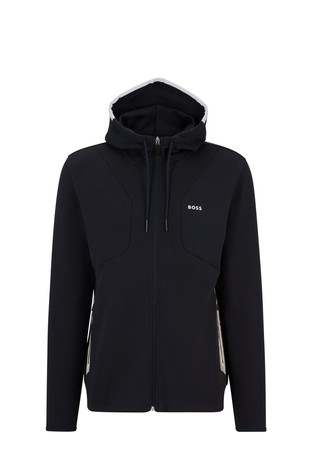 Cotton-blend zip-up hoodie with 3D logo