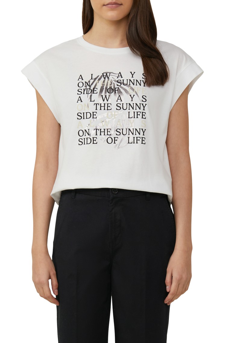 S.OLIVER Relaxed fit T-shirt with foil print White 
