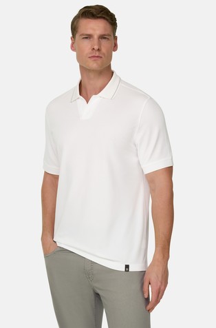 Polo shirt in high-performance S-Cafè®piqué fabric