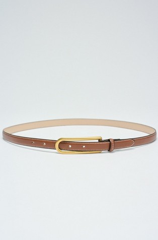 Thin leather belt