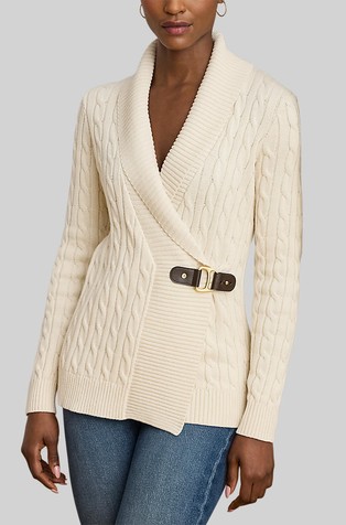 Buckled cotton sweater