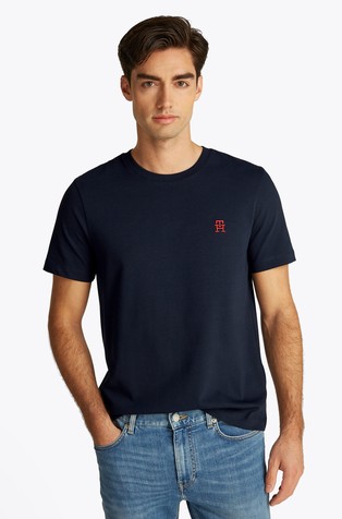 Majica s kratkimi rokavi in kontrastnim TH monogramom