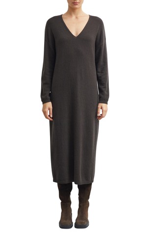 Oversized fit pletena obleka iz volnene mešanice