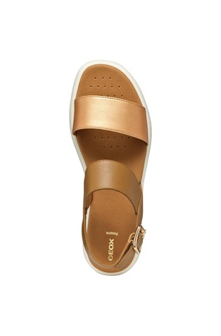 GEOX Camalei faux-leather sandals Brown 5