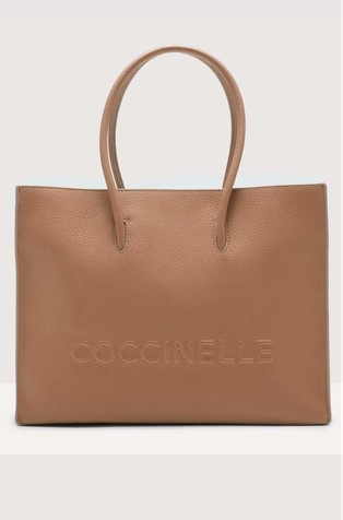 Myrtha Maxi Logo Medium Grained Leather Handbag