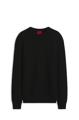 Teksturirano pleten bombažen pulover