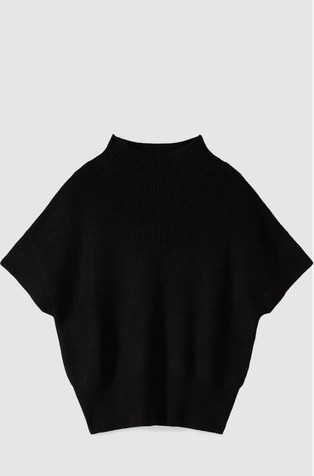 Essential pleten pulover s kratkimi rokavi