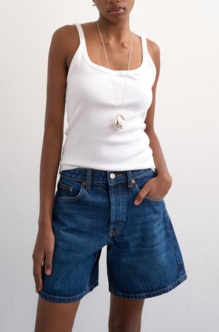 TSVIGGA high-rise denim shorts