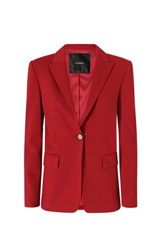 Single-breasted blazer in viscose blend