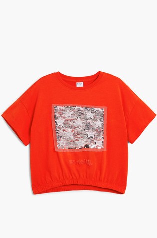 Bombažna majica z bleščicami