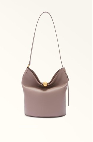 Leather Bucket Handbag