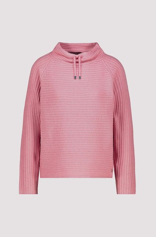 MONARI Ribbed jumper with drawstring Pink 6