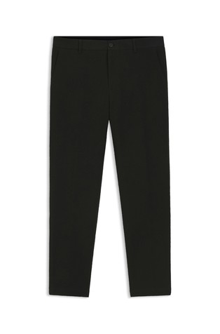 Tapered-fit trousers in stretch-cotton seersucker