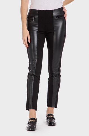 Ponte di roma trousers with coated inserts