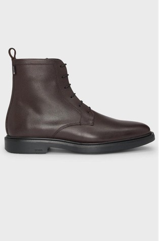 Printed-leather half boots with Gore-Tex®membrane