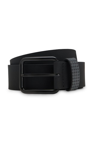Porsche x BOSS leather belt with patterned keeper