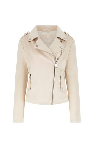 Slim fit jakna iz umetnega semiša