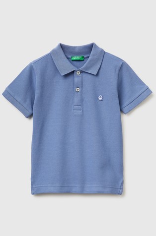 Short sleeve polo in pure cotton