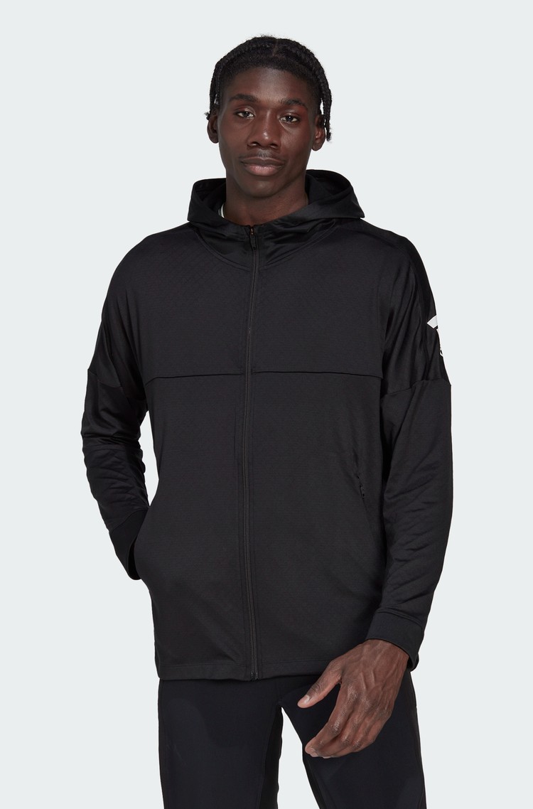 ADIDAS Workout Warm jopa s kapuco Črna - Black 