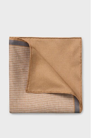 Pocket square in pure silk with double print