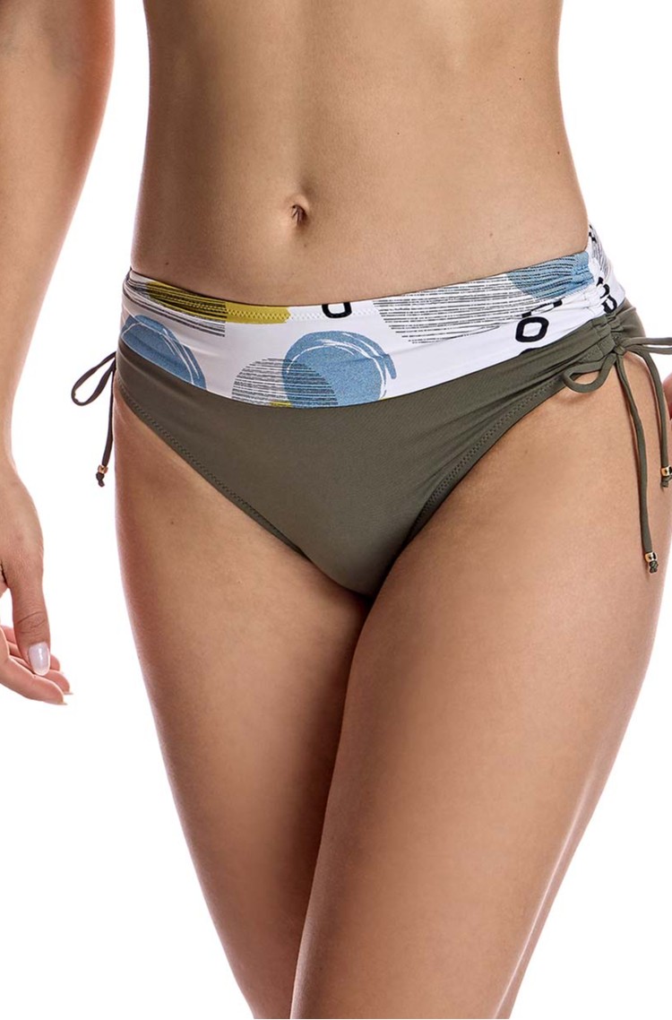 ORY Bikini bottom with side ties Green / Multi 
