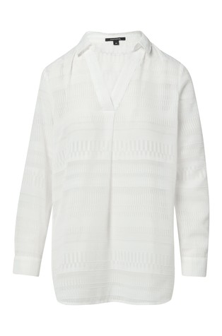 COMMA Blouse with textured pattern White 4
