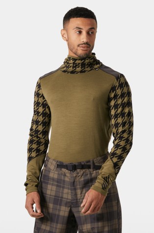 LIFA® Merino smučarska majica s kapuco z zasnovo podkape