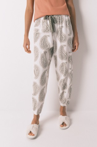 Cotton paisley long pyjama trouser