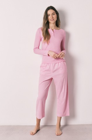 Kapri pižama iz raztegljivega bombaža
