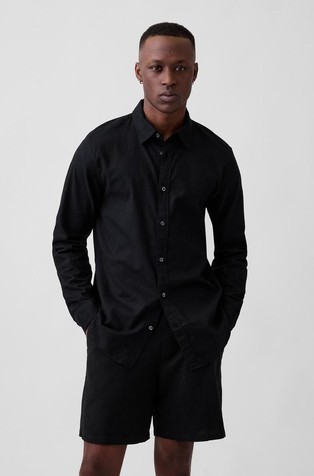 Moška srajca iz lanene mešanice
