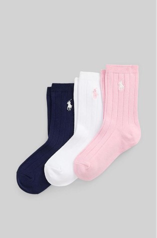 Ribbed crew sock 3-pack
