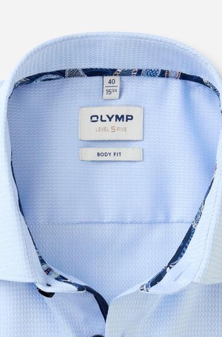 OLYMP Level Five body fit srajca s kratkimi rokavi Modra - Light Blue 2