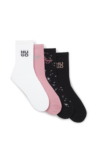 Four-pack of socks with lurex details
