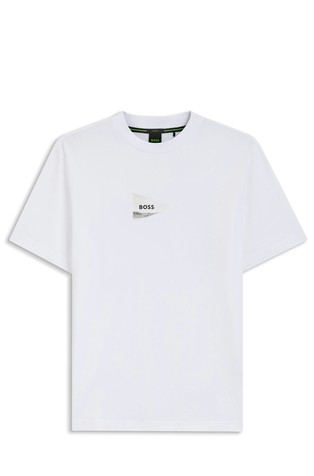 Regular-fit photoprint T-shirt in stretch cotton