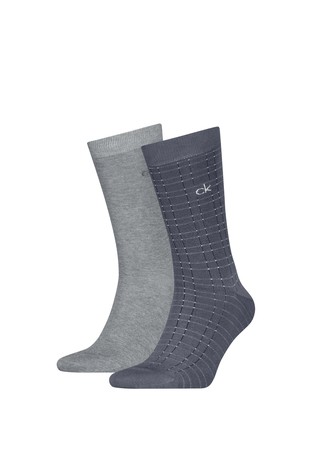 2 Pack Crew Socks in Cotton-blend