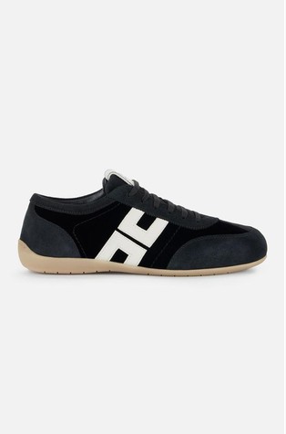 Suede and velvet sneakers