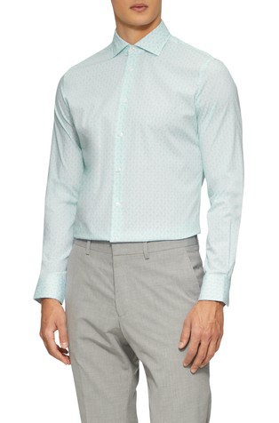 Tailored fit bombažna srajca z vzorcem