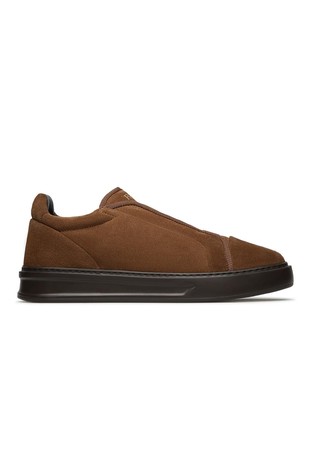 Leather slip-on sneakers