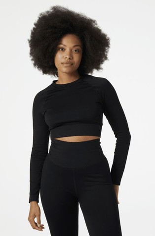 HELLY HANSEN Allure Seamless Crop Top Black 1