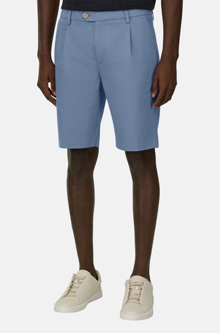 Stretch Cotton and Tencel Bermuda Shorts
