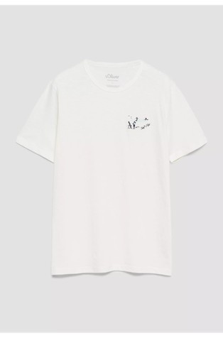 Flame yarn t-shirt with artwork