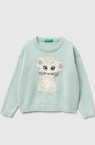 Pleten pulover s puhastim motivom