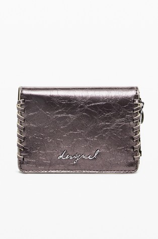 Manjša denarnica iz umetnega usnja s kovinskim leskom