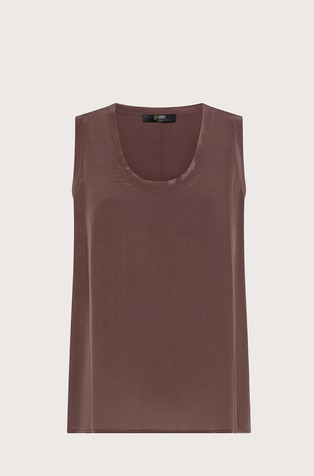 Majica brez rokavov iz viskoze in svile