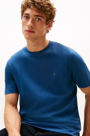 TOMMY HILFIGER Regular fit majica iz trajnostnega bombaža Modra - Blue 4