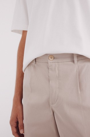 SPRINGFIELD Bermuda cotton wide fit Beige 4