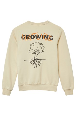 Cozy sweatshirt with large print on the back