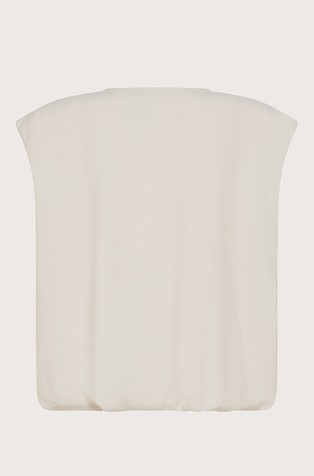 SEVENTY Diagonal bomber vest in viscose blend Natural 2
