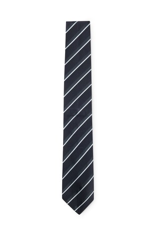 Silk tie with diagonal stripes