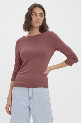 VMPANDA majica s 3/4 rokavi iz modalne mešanice